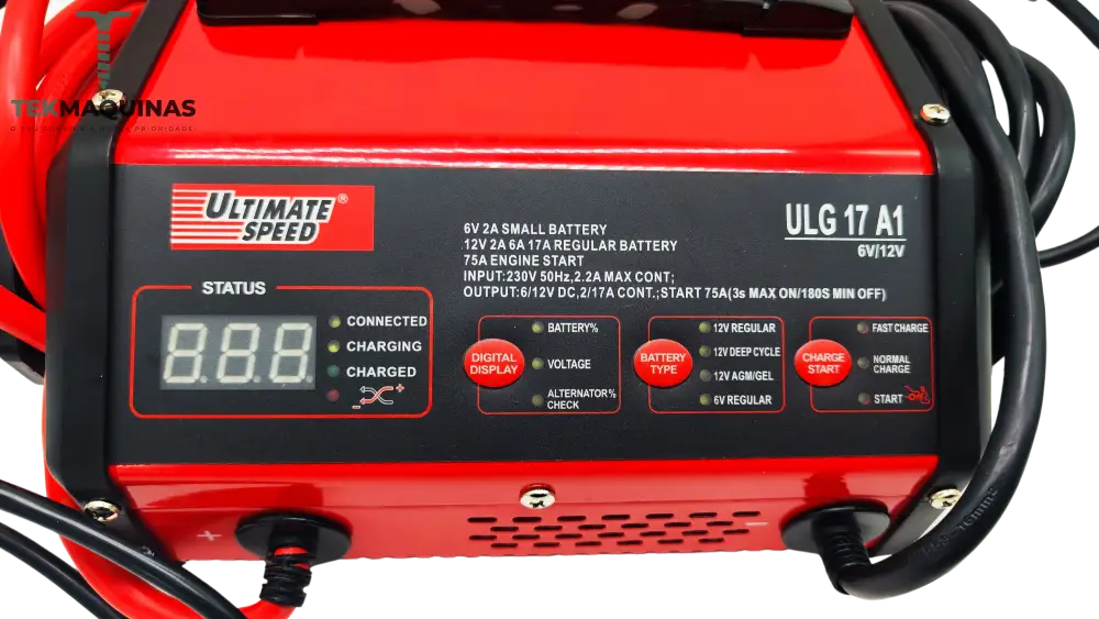 Carregador de carro ULTIMATE SPEED com função de partida auxiliar ULG –  Tekmaquinas - O seu sonho é a nossa prioridade!