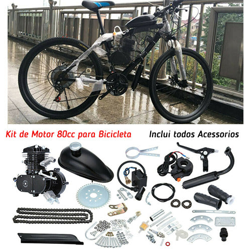 Kit de Motor tempos 80CC a Gasolina para Bicicleta Motorizada