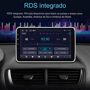 radio 360° 10" Android 12 DAB+ 1DIN rádio automotivo GPS Navi WIFI