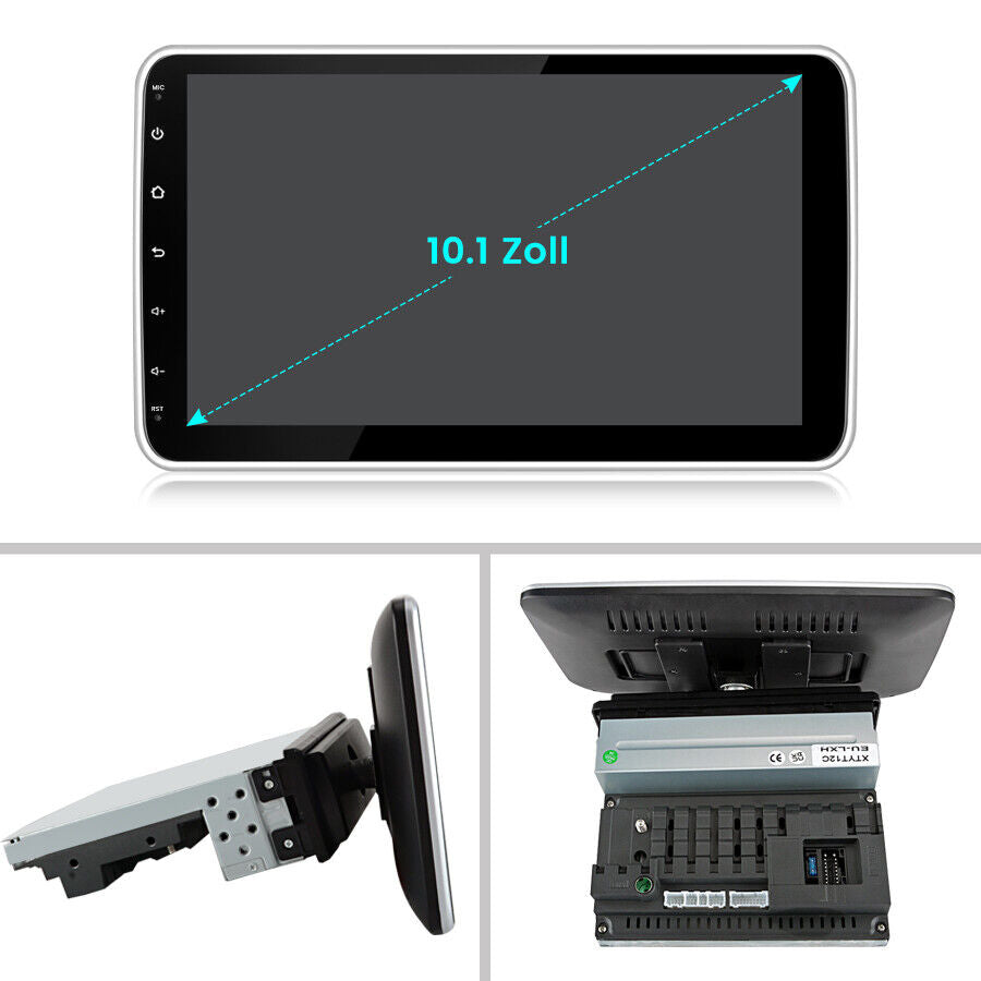 radio 360° 10" Android 12 DAB+ 1DIN rádio automotivo GPS Navi WIFI