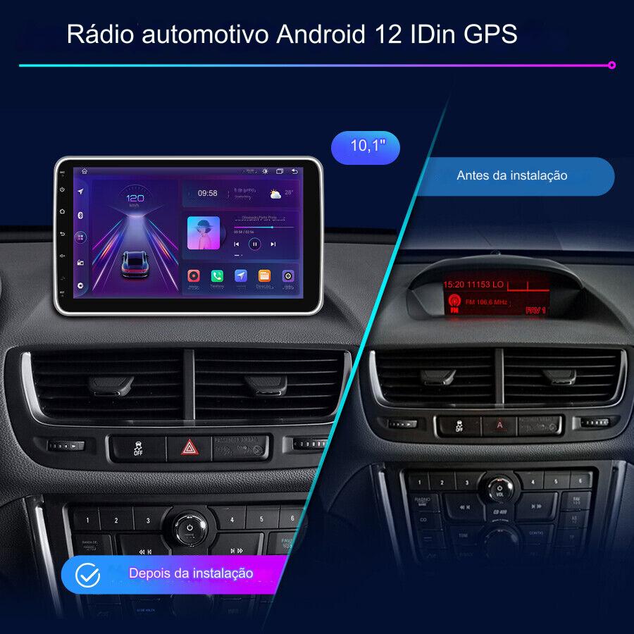 radio 360° 10" Android 12 DAB+ 1DIN rádio automotivo GPS Navi WIFI