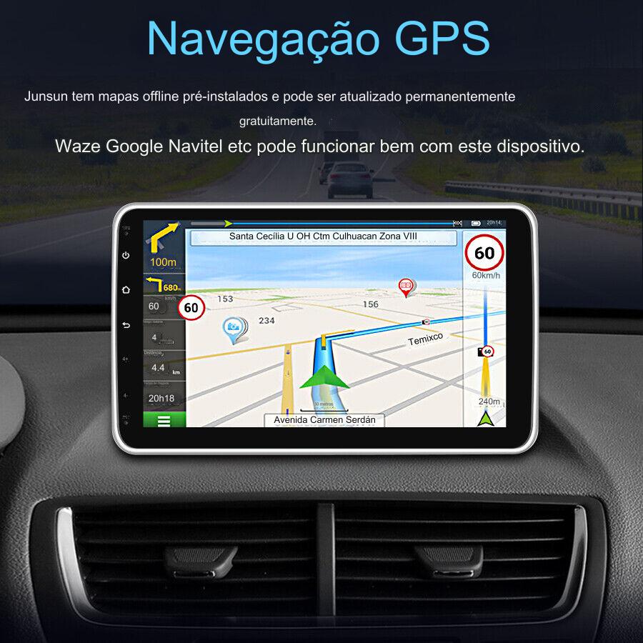 radio 360° 10" Android 12 DAB+ 1DIN rádio automotivo GPS Navi WIFI