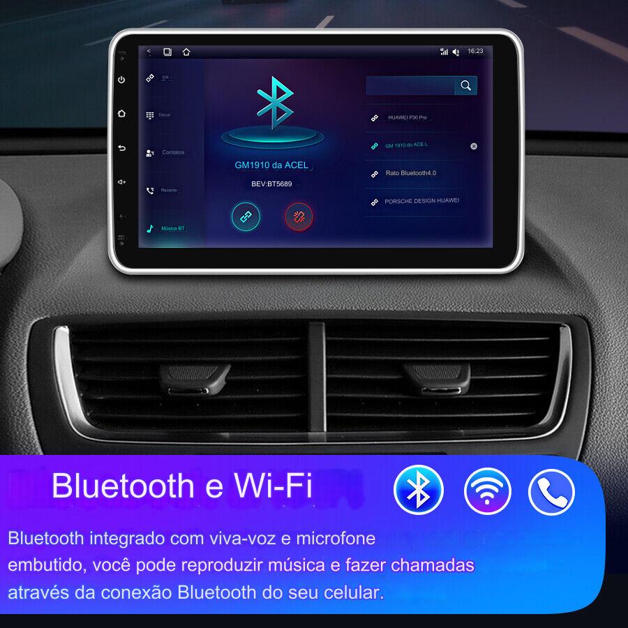 radio 360° 10" Android 12 DAB+ 1DIN rádio automotivo GPS Navi WIFI