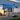 HI Para-sol estilo vela com 100 luzes LED 2x3 m azul-claro