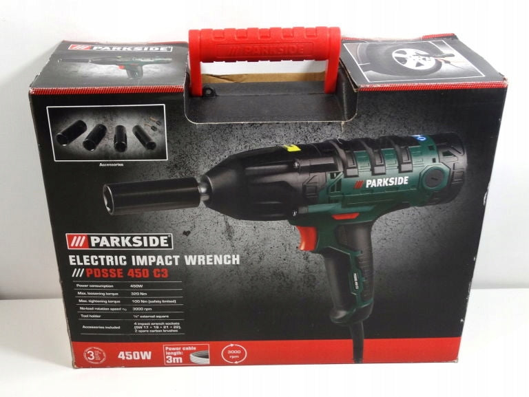 Chave de impacto elétrica PARKSIDE PDSSE 550 A1 550 watts B-ware