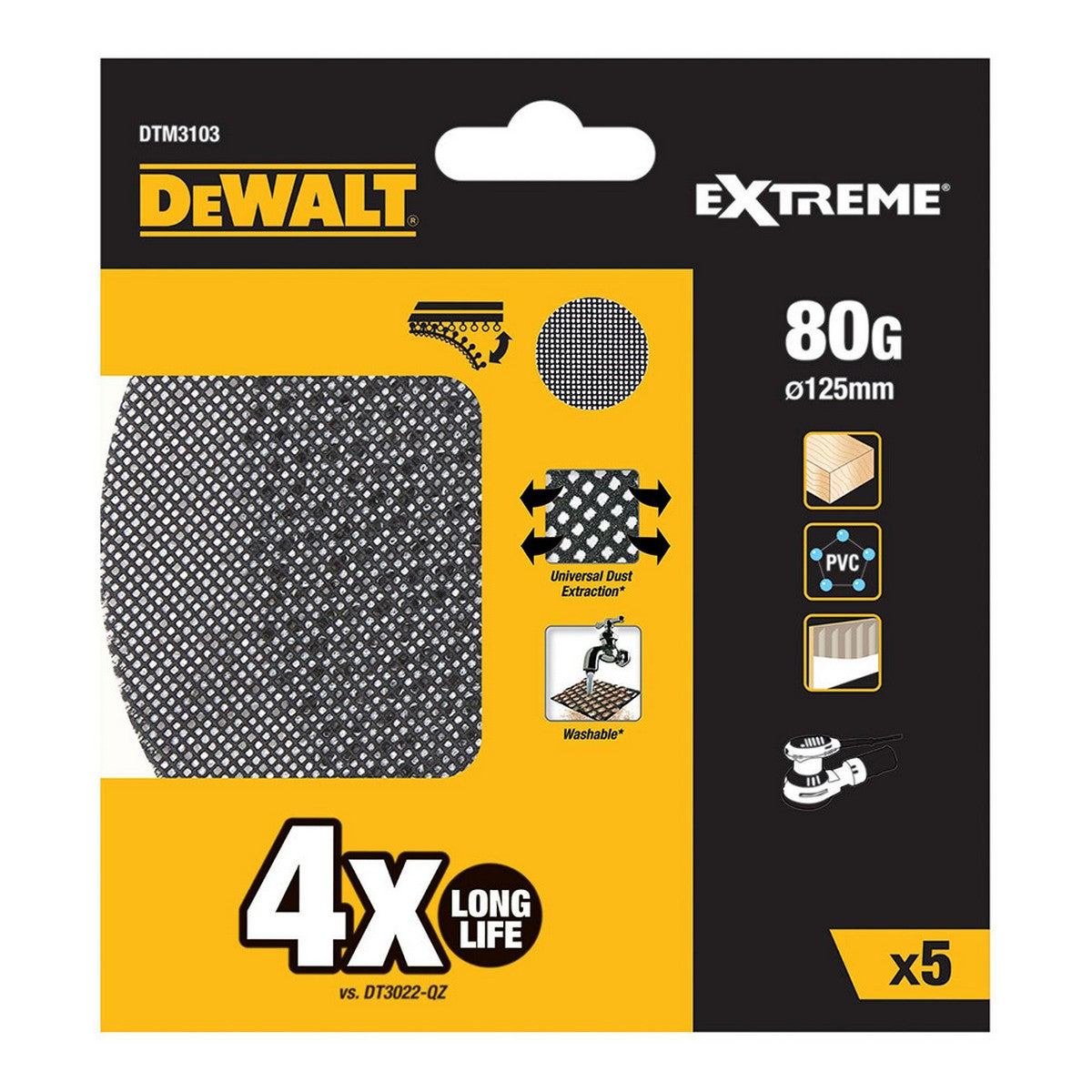 Dischi abrasivi Dewalt dtm3103-qz Ø 125 mm 80 g 5 Unità