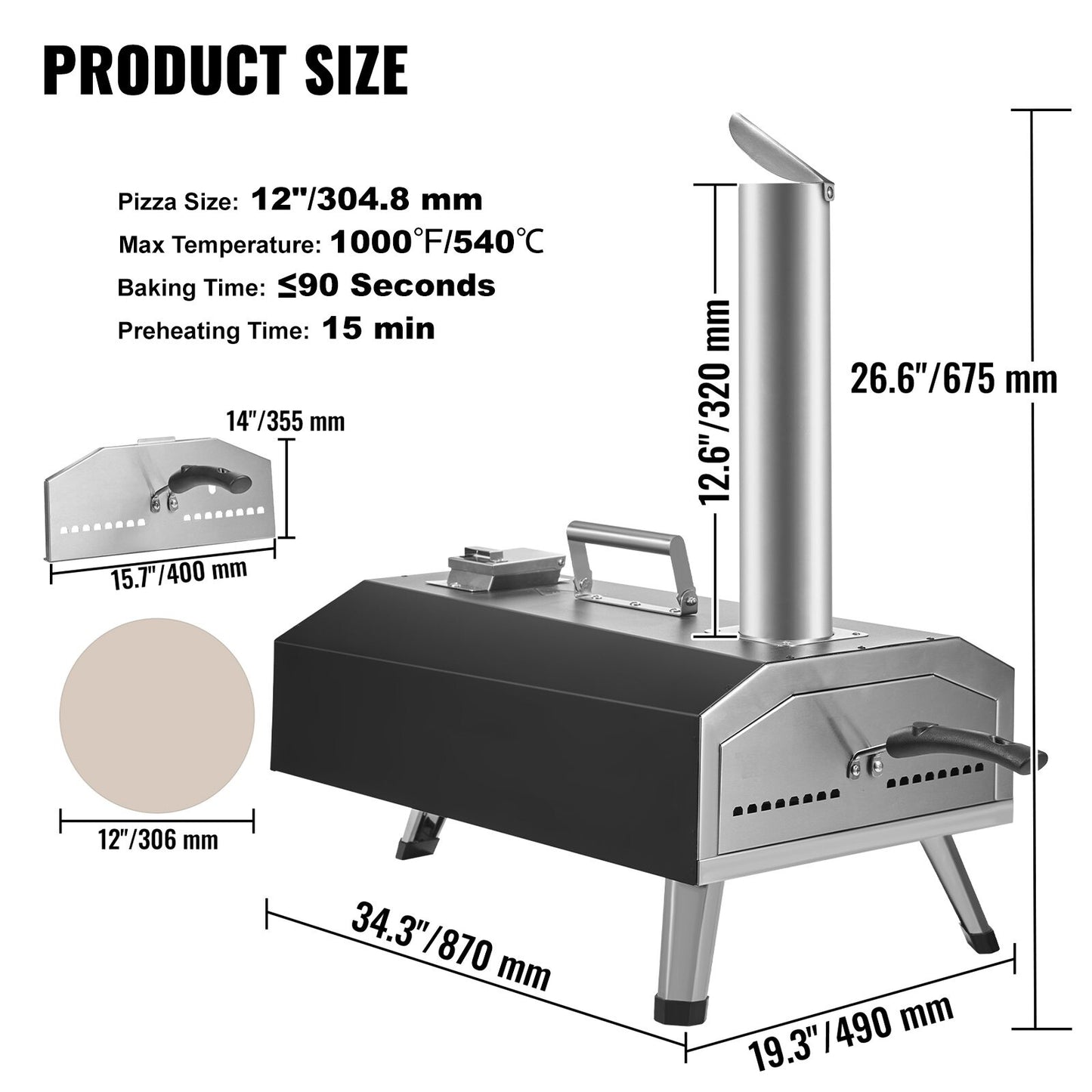 forno de pizza a gas profissional portatil novos