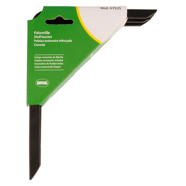 Supporto da Parete AMIG 4plus-21110 Mensole Nero Alluminio (25 x 15 cm)