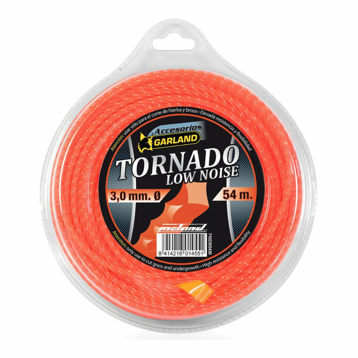 Fio para corte Garland Tornado X 71023X5430 3 mm 54 m Reduzido nível de ruído