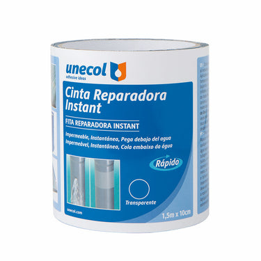 Fita de Reparação de Coberturas Unecol Instant A7711 Transparente 10 cm x 1,5 m