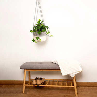 Cesta Decorativa Vinthera Moa Algodón Gris 18 x 16 cm