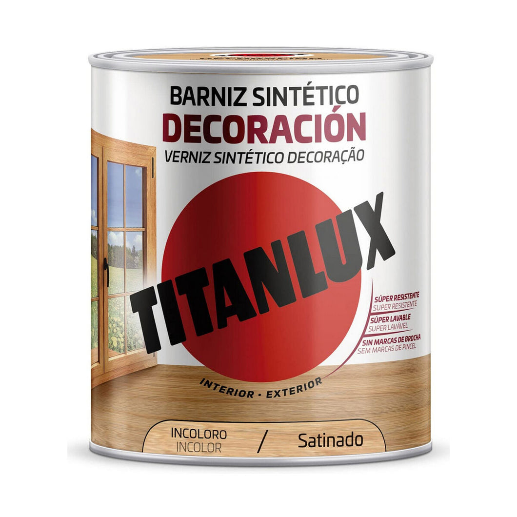 Barniz Titanlux m11100034 750 ml Incoloro Satinado