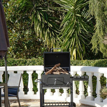 Carica l&#39;immagine nel visualizzatore di Gallery, Barbecue a Carbone con Coperchio e Ruote DKD Home Decor Nero Metallo Acciaio 140 x 60 x 108 cm (140 x 60 x 108 cm)
