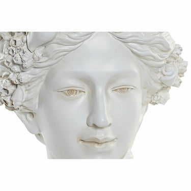 Macetero DKD Home Decor Dorado Blanco Resina (27 x 25 x 36.5 cm)