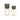 Set di vasi da fiori DKD Home Decor 28,5 x 28,5 x 65,5 cm 28 x 28 x 65 cm Nero Dorato Metallo
