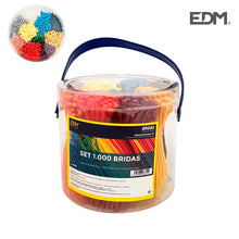 Carregar imagem no visualizador da galeria, Abraçadeiras de Nylon EDM 1000 Unidades Multicolor
