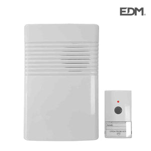 Timbre Inalámbrico con Pulsador EDM 80 dB 14,8 x 9,7 x 4 cm (12 V)