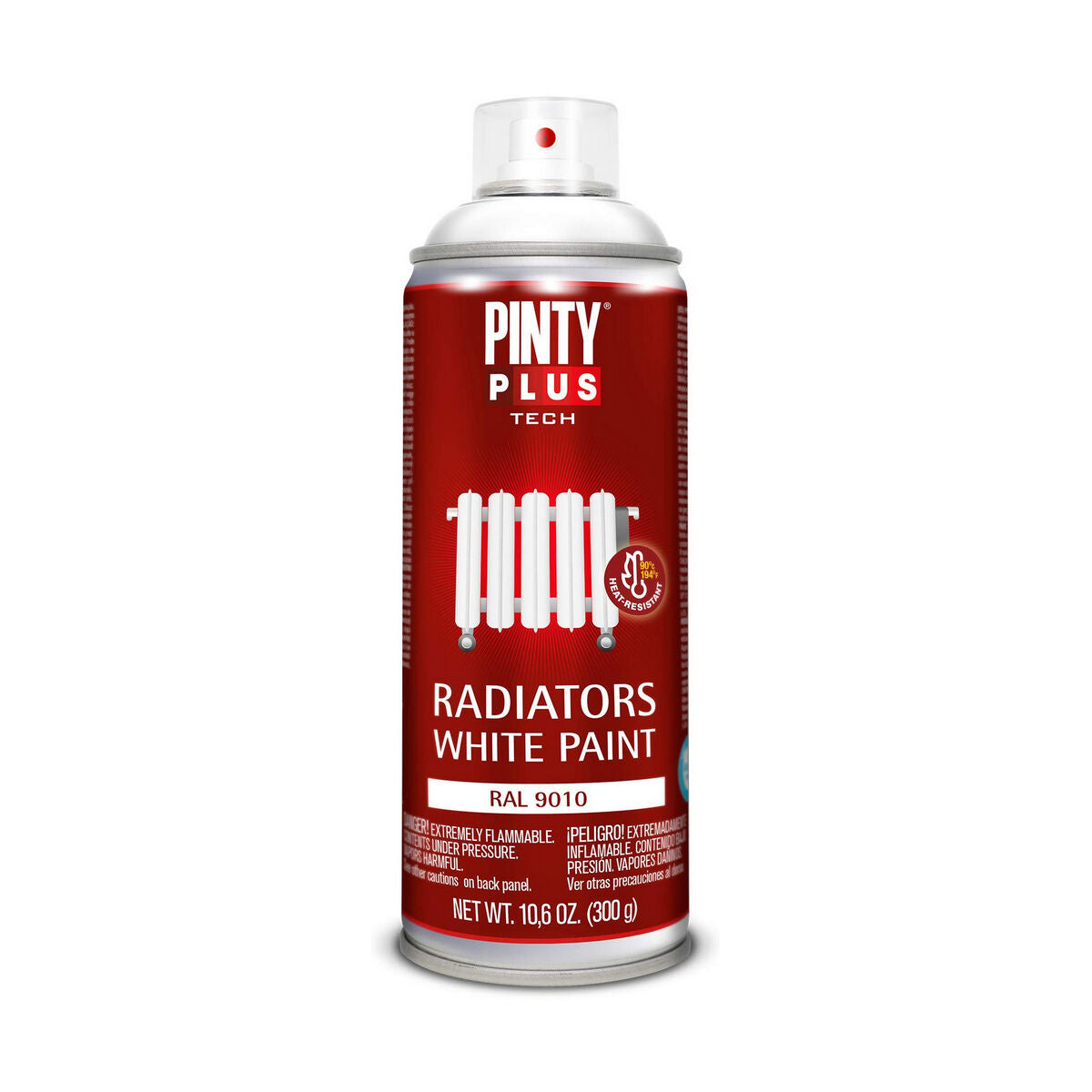 Tinta em spray Pintyplus Tech RAL 9010 400 ml Radiador Branco