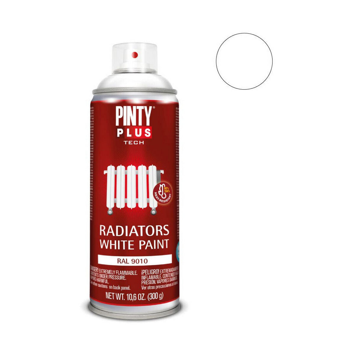 Tinta em spray Pintyplus Tech RAL 9010 400 ml Radiador Branco