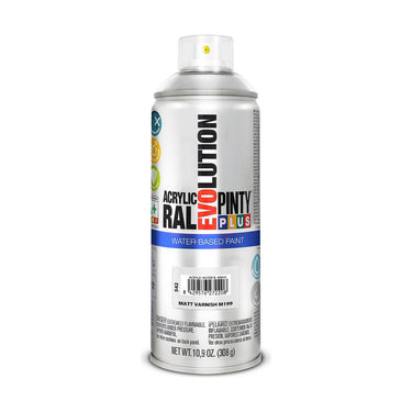 Verniz em Spray Pintyplus Evolution M199 Mate Base de água 400 ml Incolor