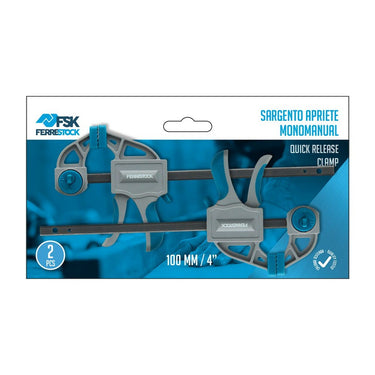 Sargento monomanual Ferrestock 215 mm Aço Plástico (2 pcs)