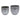 Set di Vasi Ø 20 cm Ø 25 cm 2 Pezzi Grigio Argentato Ceramica