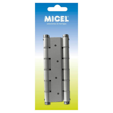 Dobradiça Micel BS10 M57004 Dupla ação 180 x 33 mm Prateado Alumínio