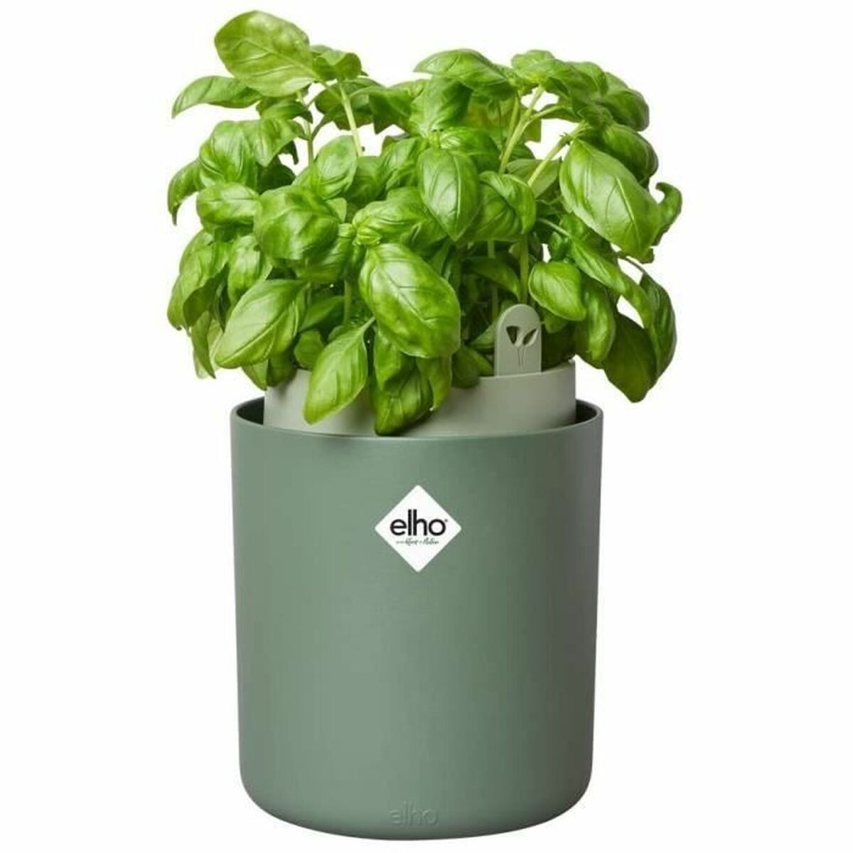 Vaso Elho Bouncy Basil  Redonda Verde Plástico Ø 16 cm