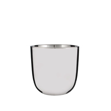 Macetero Mica Decorations Chaz Redondo Cerámica Plateado (Ø 15,5 x 15 cm)