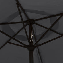 Carica l&#39;immagine nel visualizzatore di Gallery, Guarda-sol exterior c/ luzes LED e poste aço 300 cm preto
