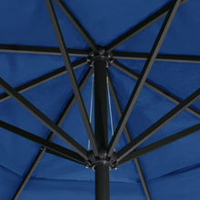 Cargar imagen en el visor de la galería, Guarda-sol de exterior c/ mastro alumínio 600 cm azul-ciano
