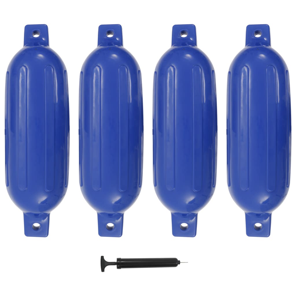 Defensas de barco 4 pcs 58,5x16,5 cm PVC azul