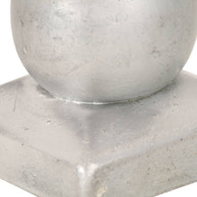 Cargar imagen en el visor de la galería, Tampas globo p/ postes vedação 6 pcs metal galvanizado 91x91mm
