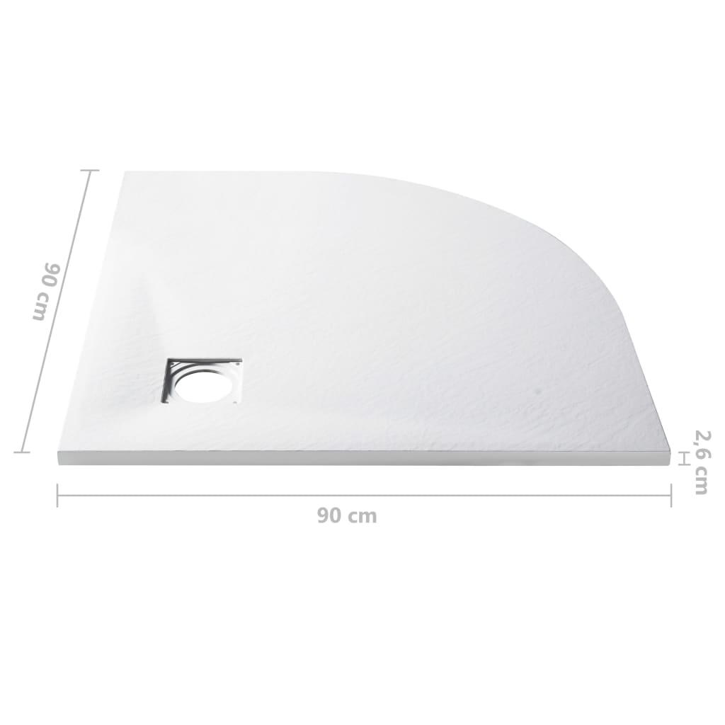 Base de chuveiro SMC 90x90 cm branco