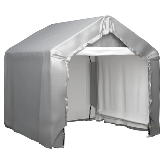 Tenda de armazenamento 180x180 cm aço galvanizado cinzento