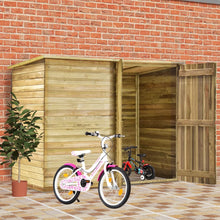 Carica l&#39;immagine nel visualizzatore di Gallery, Abrigo de jardim p/ bicicletas 232x110x170 cm pinho impregnado
