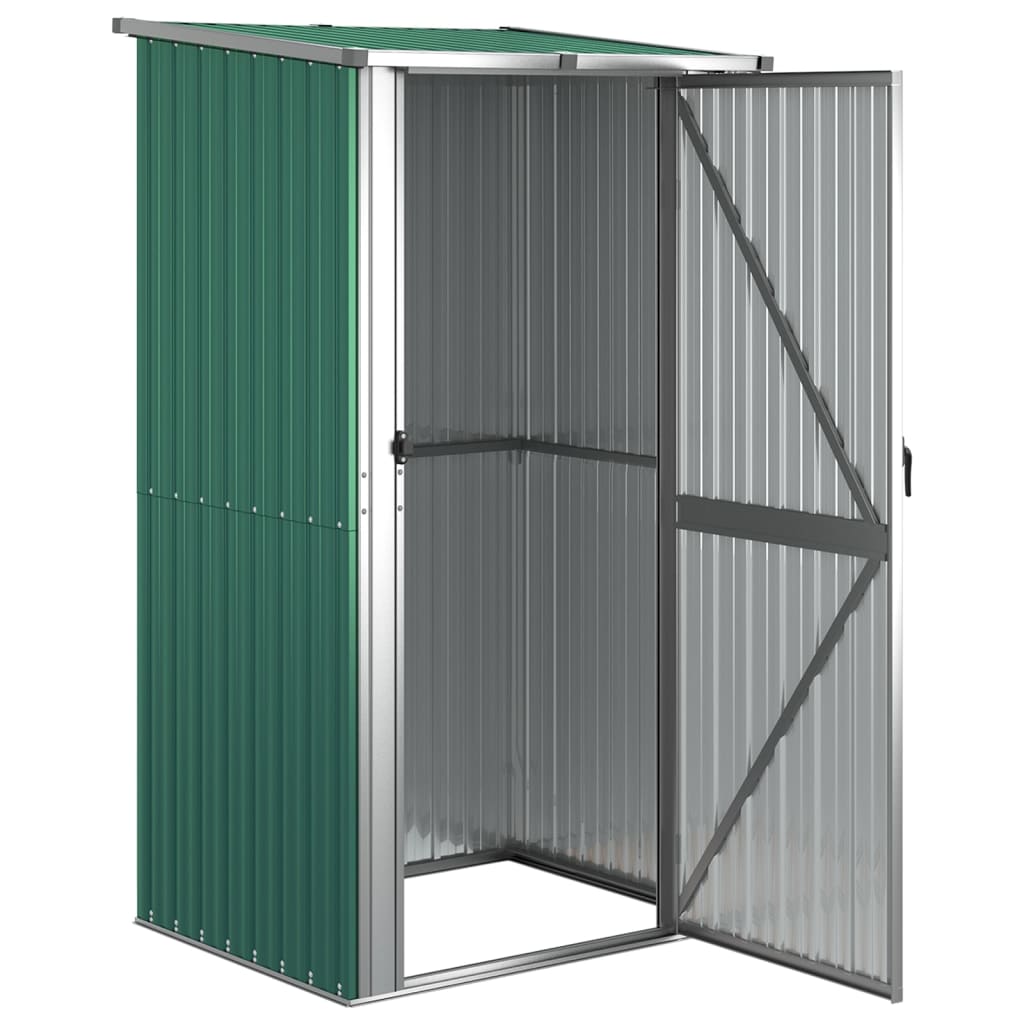 Abrigo de jardim 118,5x97x209,5 cm aço galvanizado verde