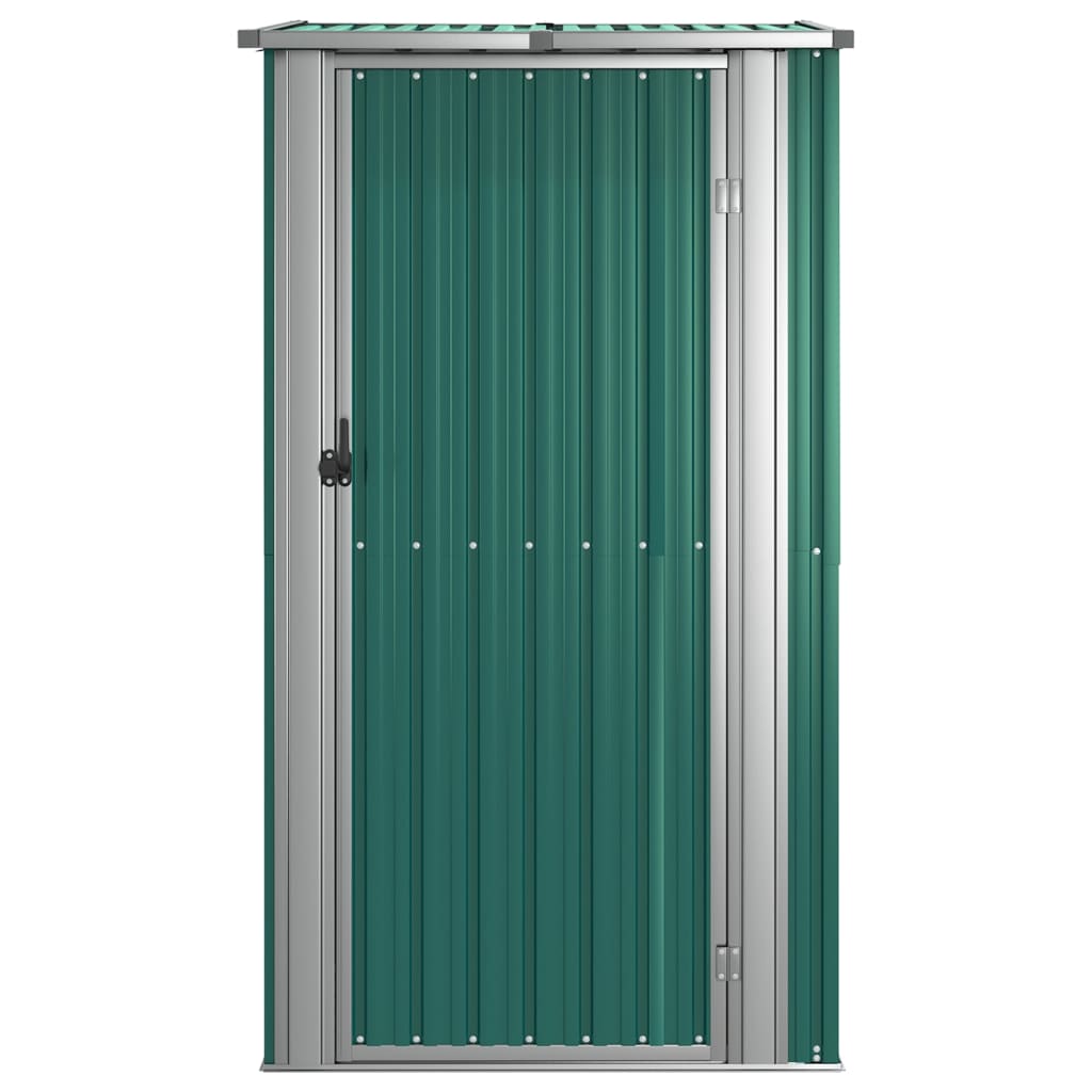 Abrigo de jardim 118,5x97x209,5 cm aço galvanizado verde