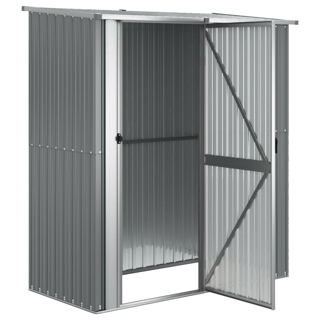 Abrigo de jardim 180,5x97x209,5 cm aço galvanizado cinzento