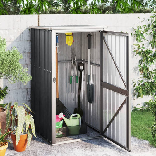 Abrigo ferramentas jardim 88x89x161cm aço galvanizado antracite