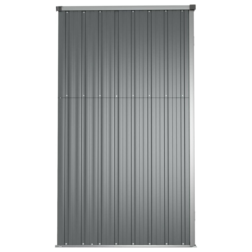 Abrigo p/ ferramentas jardim 161x89x161cm aço galvanizado cinza