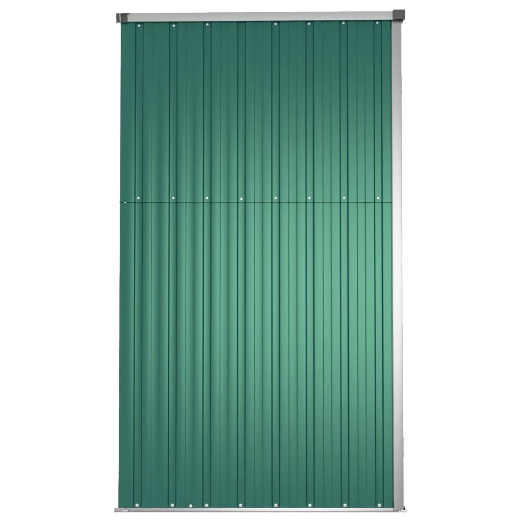 Abrigo p/ ferramentas jardim 225x89x161cm aço galvanizado verde