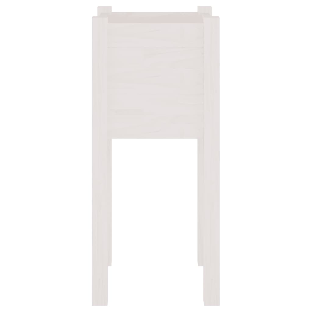 Vasos/floreiras de jardim 2 pcs 31x31x70 cm pinho maciço branco