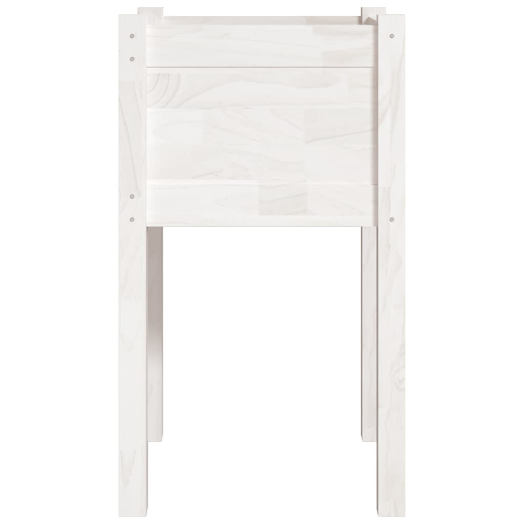 Vasos/floreiras de jardim 2 pcs 40x40x70 cm pinho maciço branco