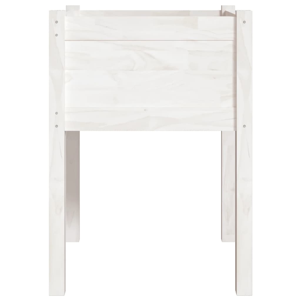 Vaso/floreira de jardim 2 pcs 50x50x70 cm pinho maciço branco