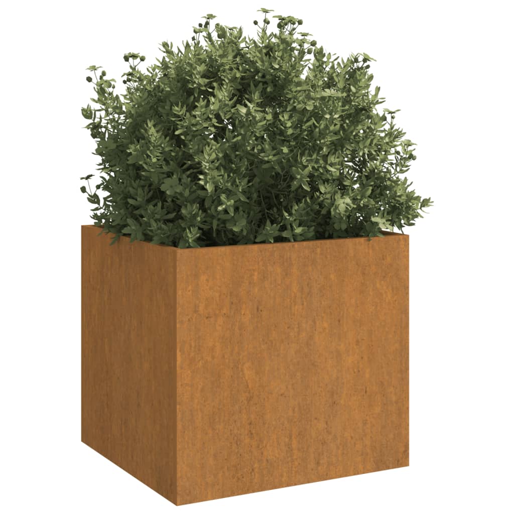 Vaso/floreira 32x30x29 cm aço corten