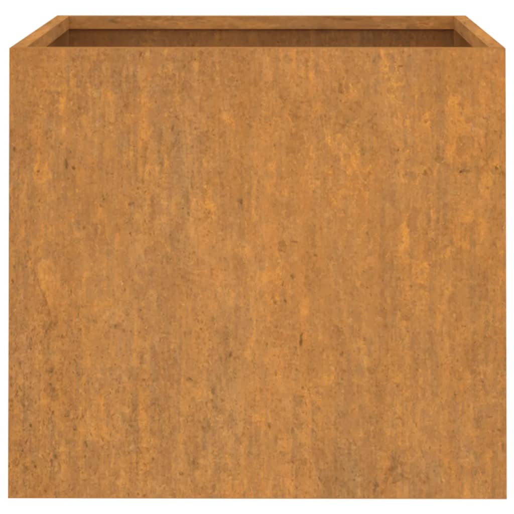 Vaso/floreira 42x40x39 cm aço corten