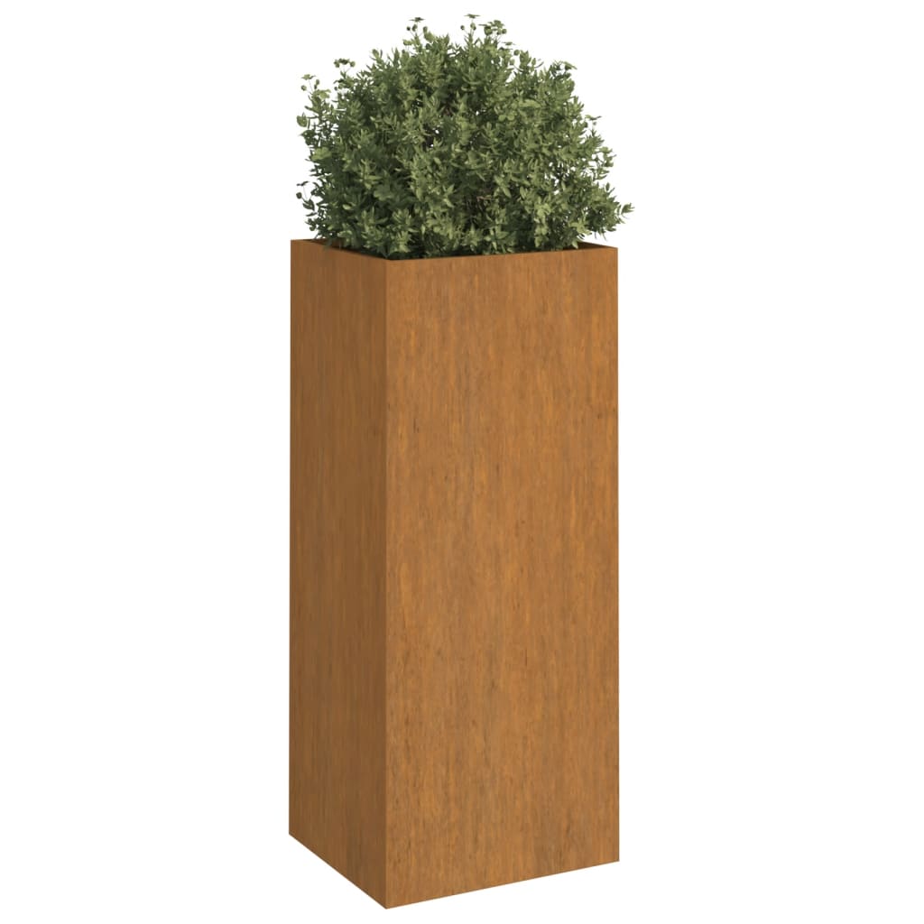 Vaso/floreira 32x29x75 cm aço corten