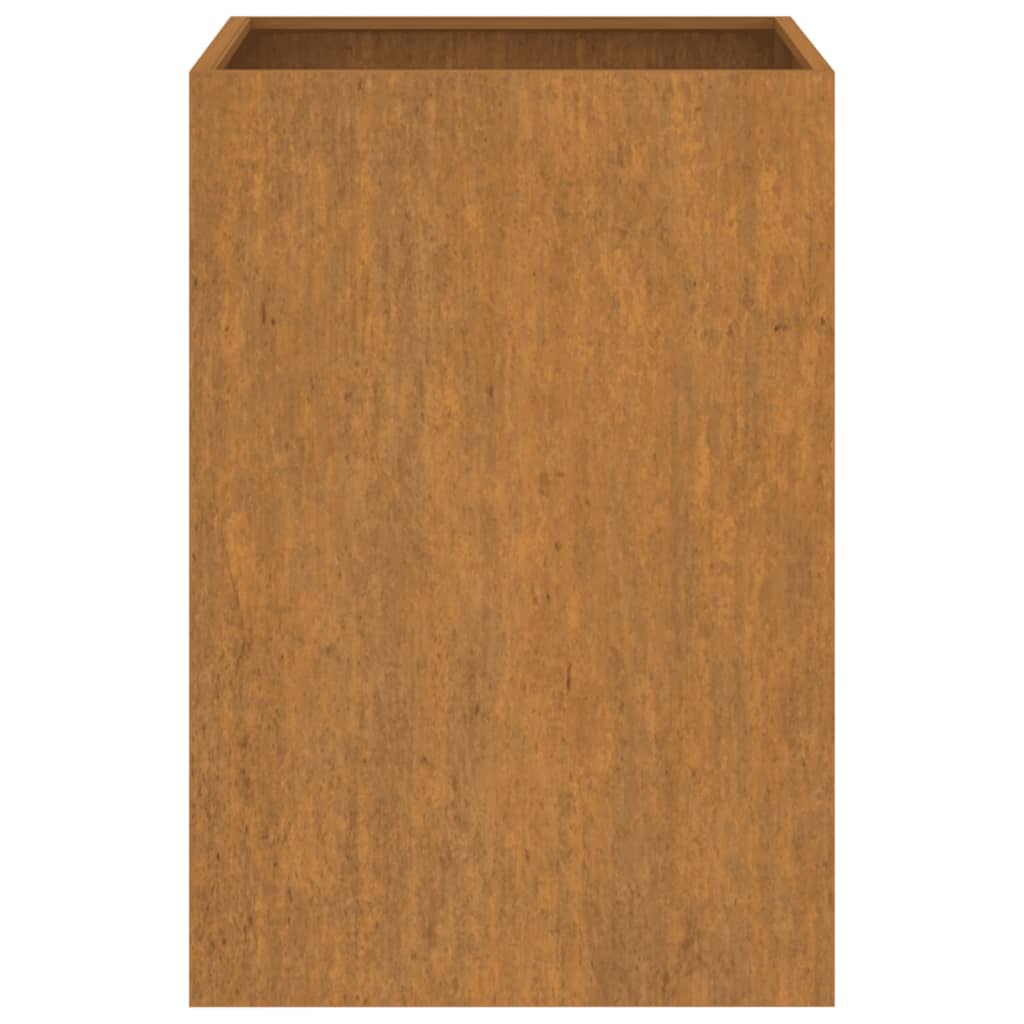 Vaso/floreira 42x38x75 cm aço corten