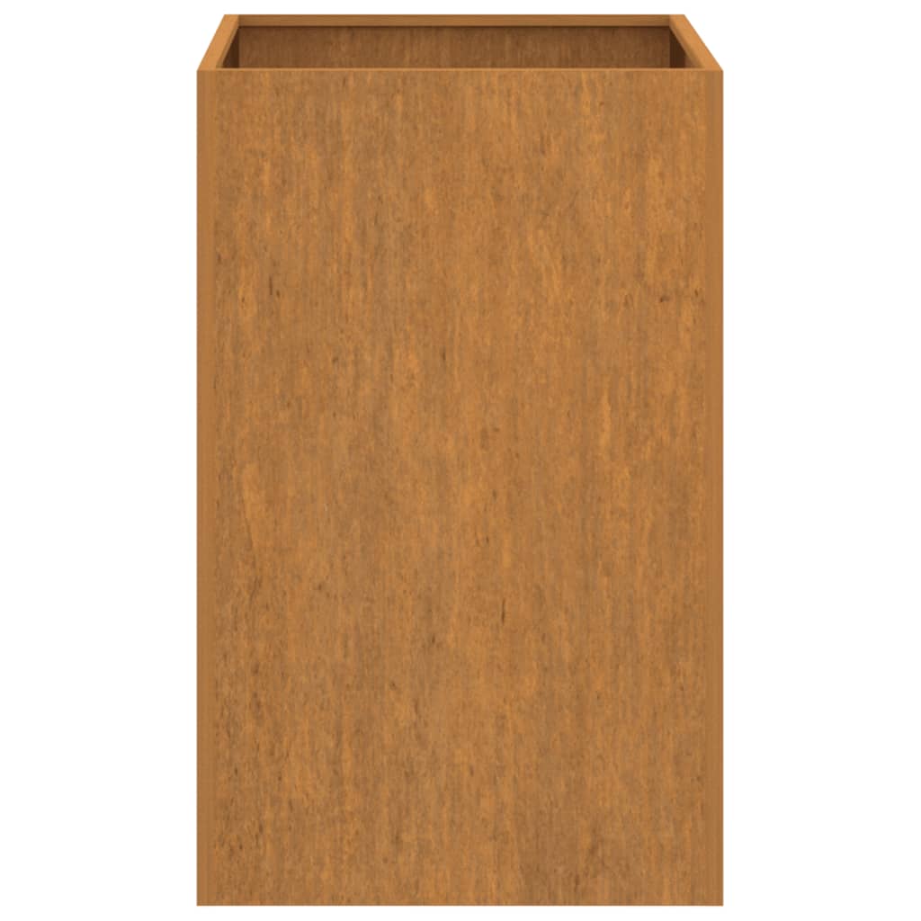 Vaso/floreira 42x38x75 cm aço corten